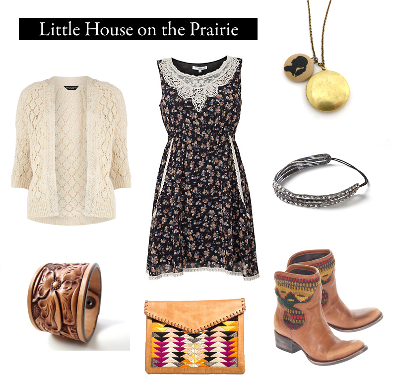 Outfit inspired by Laura Ingall Wilder’s “Little House on the Prairie.”
“Laura felt a warmth inside her. It was very small, but it was strong. It was steady, like a tiny light in the dark, and it burned very low but no winds would make it flicker...