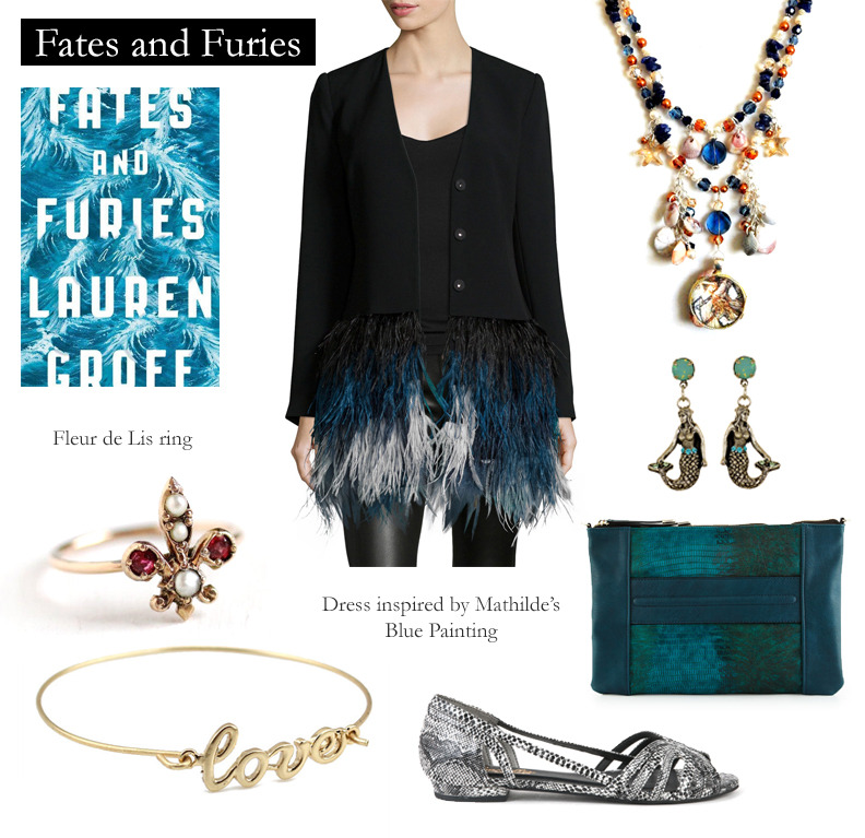 Outfit inspired by Lauren Groff’s Fates and Furies.
“It occurred to her then that life was conical in shape, the past broadening beyond the sharp point of the lived moment. The more life you had, the more the base expanded, so that the wounds and...