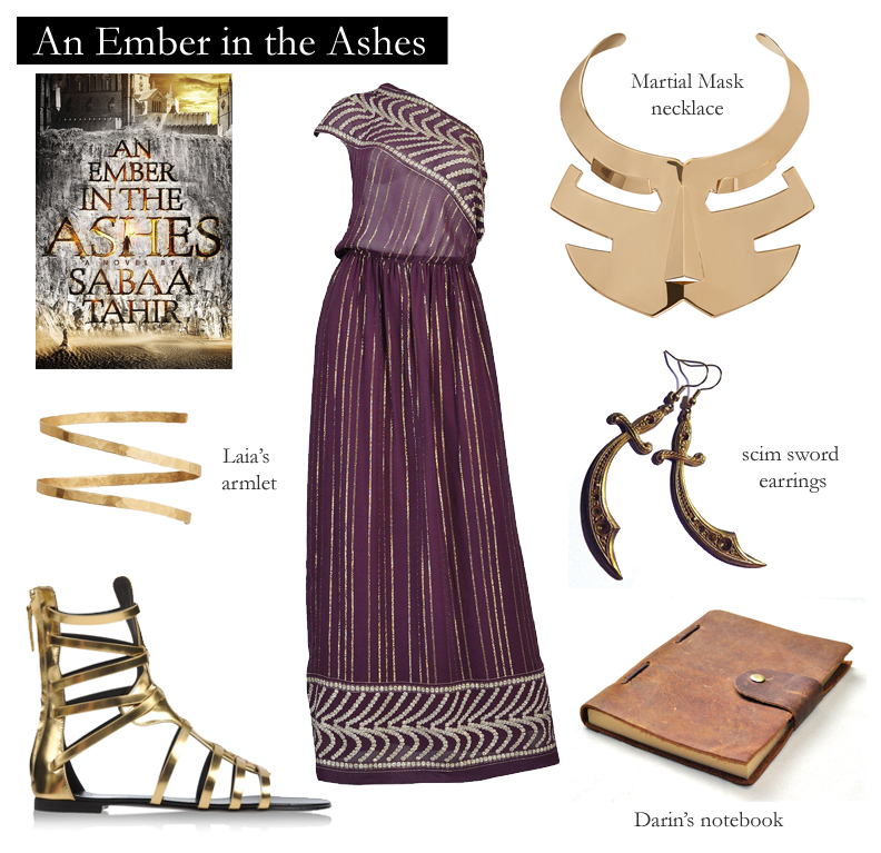 Outfit inspired by Sabaa Tahir’s An Ember in the Ashes.
“That’s an unusual armlet.” He reaches out a hand to touch it. The tip of his finger grazes my arm, sending a spark skittering across my skin, and I jerk away.
Grecian Dress | Available at...